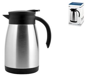 Brocca termica in acciaio inox con manico nero lt 0,75