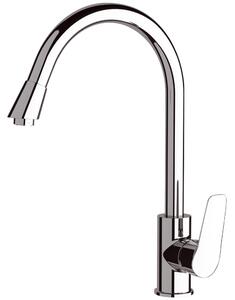 Rubinetto Miscelatore Monocomando Girevole Lavello Alto in Ottone Mariani Essenza Cromato