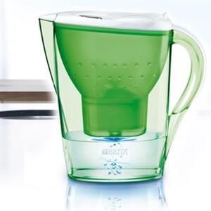 Caraffa Brocca Filtrante Marella Jungle Green Brita Sistema di Filtraggio Acqua 2,4 Litri Depuratore Purificatore