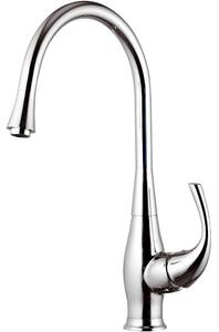 Rubinetto Miscelatore Monocomando Girevole Lavello Alto in Ottone Mariani Pluto Cromato
