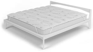 Topper Trapuntato Imbottito Singolo con Elastici Grigio Chiaro