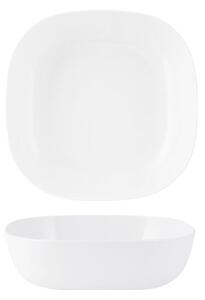 Set 3 insalatiere quadre basse 100% in melamina bianca cm 25