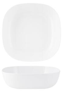 Set 3 insalatiere quadre basse 100% in melamina bianca cm 18