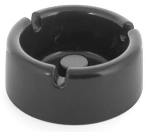 Set 6 posacenere tondi in melamina nera 10 cm