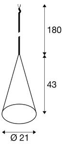 SLV Lampada a sospensione Magico, dimmerabile, Bianco / Opale, Soggiorno / Sala da pranzo, Alluminio, Moderno, Lampada a sospensione