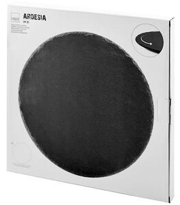 Piatto girevole in ardesia con piede in vetro e alluminio cm 35