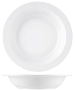 Set 6 piatti fondi in melamina bianca 100% cm 20