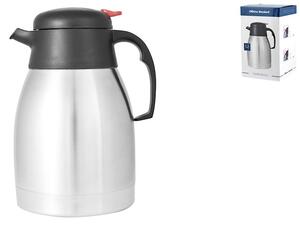 Brocca termica in acciaio inox con beccuccio e manico in plastica nera lt 1,5
