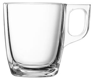 Set 6 tazze caffe Nuevo senza piatto in vetro trasparente cl 9