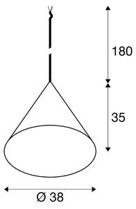 SLV Lampada a sospensione Magico, dimmerabile, Nero, Soggiorno / Sala da pranzo, Alluminio, Moderno, Lampada a sospensione