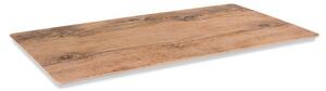 Set 6 piatti rettangolari Decoro Legno in melamina cm 25,5x46