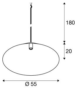 SLV Lampada a sospensione Magico, dimmerabile, Nero, Soggiorno / Sala da pranzo, Alluminio, Moderno, Lampada a sospensione