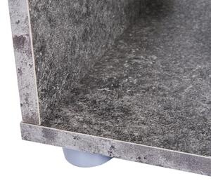 Mobiletto Credenza da Cucina Salvaspazio in Legno Grigio e Bianco 100x39.5x104 cm