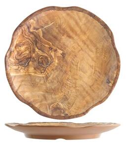 Set 6 piatti tondi Decoro Legno in melamina cm 25,5