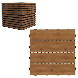 Outsunny Piastrelle per terrazza - caillebotis - Set di 12 pezzi, Superficie Massima 1,08 m²- incastrabili, Installazione molto Semplice
