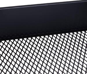 Carrello da Cucina Multiuso Salvaspazio 3 Livelli in Acciaio Nero 44x38x88 cm