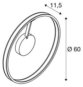 SLV plafoniera LED One, Ø 60 cm, nero, metallo, CCT