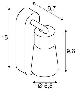 SLV Applique da parete Puri 2.0 Cone, dimmerabile, Alluminio / Grigio / Zincato, Soggiorno / Sala da pranzo, Alluminio, Moderno, Applique