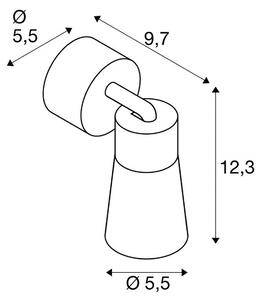 SLV Plafoniera soffitto Puri 2.0 Cone, dimmerabile, Nero, Soggiorno / Sala da pranzo, Alluminio, Moderno, Plafoniera