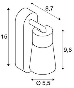 SLV Applique da parete Puri 2.0 Cone, dimmerabile, Nero, Soggiorno / Sala da pranzo, Alluminio, Moderno, Applique