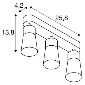 SLV Plafoniera soffitto Puri 2.0 Cone, dimmerabile, Bianco / Opale, Soggiorno / Sala da pranzo, Alluminio, Moderno, Plafoniera