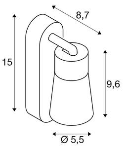 SLV Applique da parete Puri 2.0 Cone, dimmerabile, Nero, Soggiorno / Sala da pranzo, Alluminio, Moderno, Applique