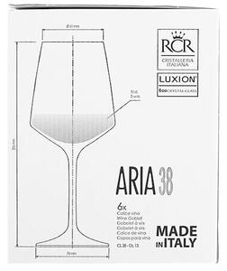 Confezione 6 calici vino Aria in vetro sonoro cl 38