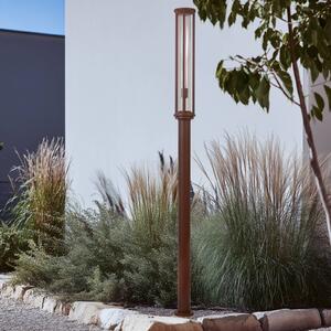 Lucande lampada da esterno Alivaro, color ruggine, 220 cm, E27, IP65 Alivaro Lucande, dimmerabile, Marrone / Ruggine, Alluminio, Moderno