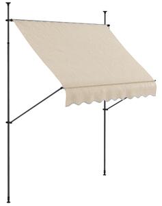 Outsunny Tendalino autoportante manuale retrattile 2,5L x 1,2l x 2,1-3H m inclinazione regolabile metallo alluminio poliestere sabbia