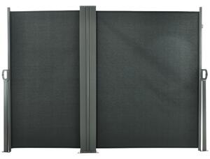 Outsunny Doppio Paravista Scorrevole paravento laterale dim. 6L x 1,80H m Poliestere Anti-UV Grigio