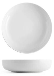 Set 6 piatti fondi Pearl in porcellana bianca cm 19