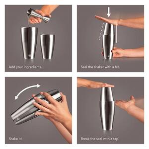 Shaker Vacu Vin Tintontin in acciaio inox 70/50 cl