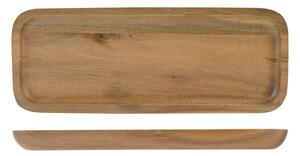 H&H Vassoio rettangolare Acacia in legno cm 10,5x28x2h