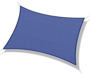 Outsunny Tenda da sole rettangolare 4 x 3 m polietilene ad alta densità Protezione UV Con borsa per il trasporto - Colore blu