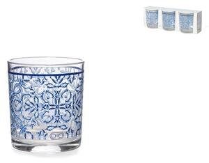 Set 3 bicchieri Paxos in vetro decorato cc 225
