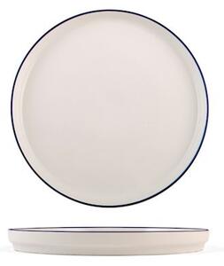Set 6 piatti frutta Essence in porcellana decorata blu cm 23