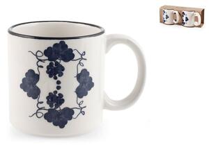 Set 2 mug Provence in stoneware decorato cc 330