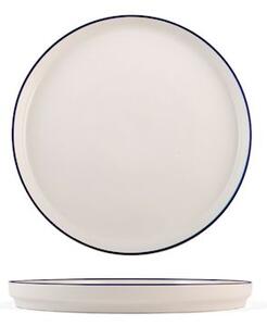 Set 6 piatti pane Essence in porcellana decorata blu cm 20