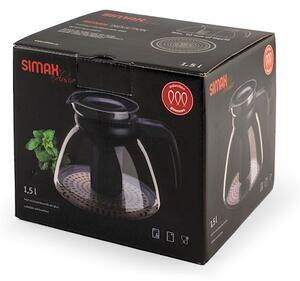 Teiera Viola in vetro borosilicato trasparente lt 1,5