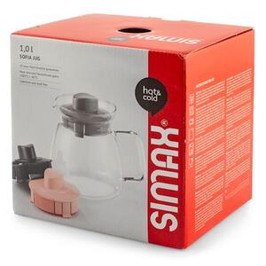 Teiera Sofia in vetro borosilicato trasparente lt 1