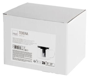 Teiera bassa in vetro borosilicato trasparente con filtro in acciaio inox 18/10 lt 1