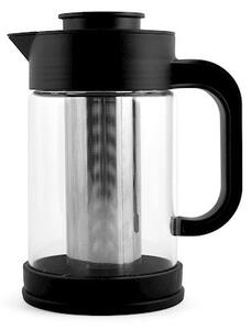 Teiera in vetro borosilicato trasparente con filtro in acciaio inox 18/10 lt 0,9