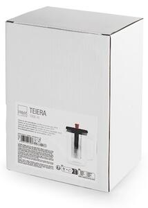 Teiera alta in vetro borosilicato trasparente con filtro in acciaio inox 18/10 lt 1