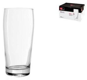 Set 12 bicchieri birra Willy in vetro trasparente cl 65,5