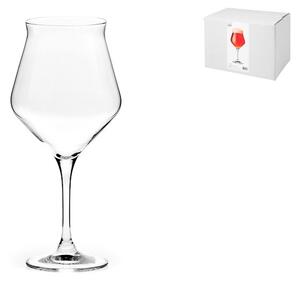 Set 6 calici birra Belgio in vetro trasparente cl 42