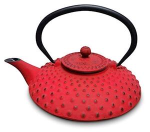 Teiera in ghisa smaltata con filtro in acciaio inox colore rosso lt 0,80