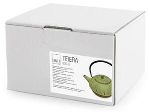 Teiera in ghisa smaltata con filtro in acciaio inox colore verde scuro lt 0,80