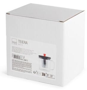 Teiera in vetro borosilicato trasparente con filtro in acciaio inox 18/10 lt 0,6
