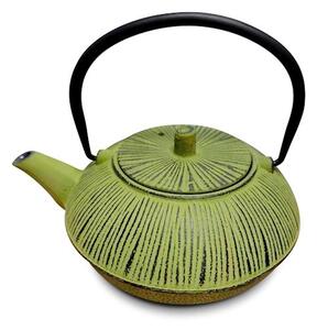 Teiera in ghisa smaltata con filtro in acciaio inox colore verde scuro lt 0,80
