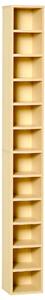 HOMCOM Mobile Libreria Porta CD a 12 Ripiani per 204 CD, in MDF e Truciolato, 21x20x175 cm, color Legno